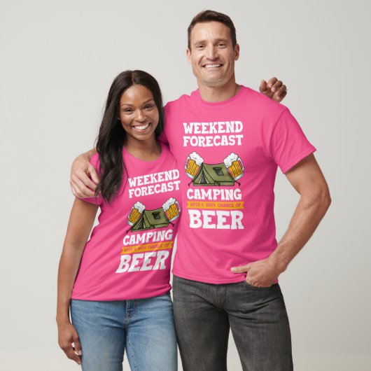 Weekend Forecast Camping With A Chance Of Beer boy T-shirt (Unisex)