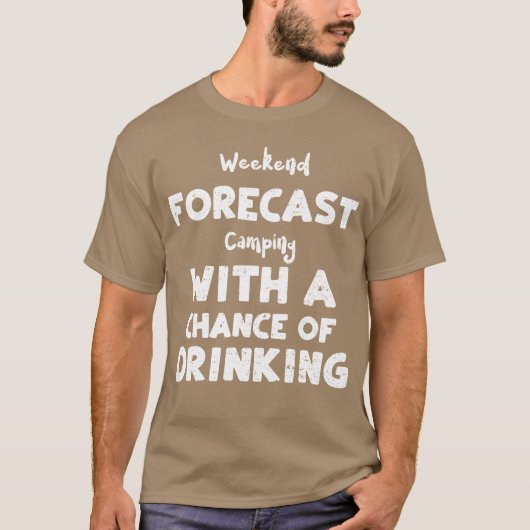 Weekend Forecast Camping With A retro T-shirt (Voorkant)