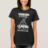 Weekend Forecast Camping With No Chance Funny Men  T-shirt (Voorkant)