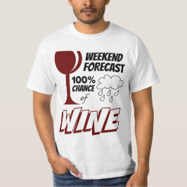 Weekend Forecast Cloudy 100% Wijnkeuze T-shirt