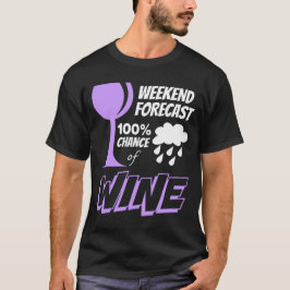 Weekend Forecast Cloudy 100% Wijnkeuze T-shirt