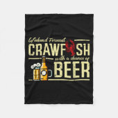 Weekend Forecast Crawfish Beer Funny Crayfish Dad  Fleece Deken (Voorkant)