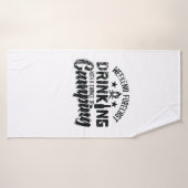 Weekend Forecast Drinking With Chance of Camping" Badhanddoek (Badhanddoek)