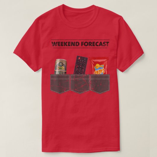 WEEKEND FORECAST, FUN BEER, BEER T-SHIRT (Design voorkant)