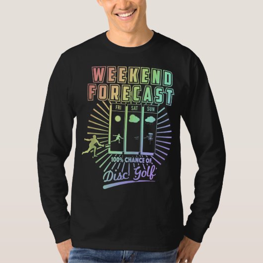 Weekend Forecast Golfen Met Een Kans Van Bier Gol T-shirt (Voorkant)