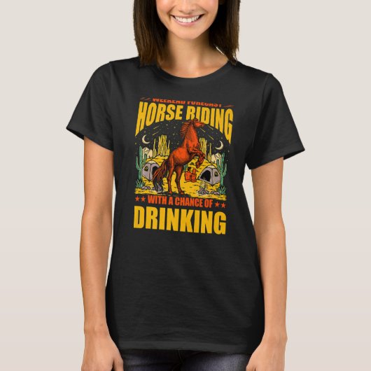 Weekend Forecast Horse Riding met kans op een dri T-shirt (Voorkant)