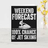 Weekend Forecast Jet Skiing - Jet Ski Lover Vacati Kaart (Gele Bloem)
