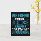 Weekend Forecast Kayaking Fun Kayak Kayaker Boatin Kaart (Gele Bloem)