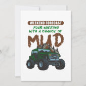 Weekend Forecast Mud ATV Four Wheeler Quad Gift Kaart (Voorkant)