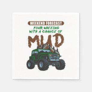 Weekend Forecast Mud ATV Four Wheeler Quad Gift Servet