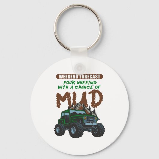 Weekend Forecast Mud ATV Four Wheeler Quad Gift Sleutelhanger (Voorkant)