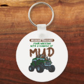 Weekend Forecast Mud ATV Four Wheeler Quad Gift Sleutelhanger (Voorkant)