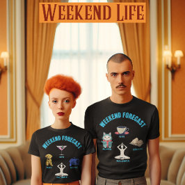 Weekend Forecast Puppy, Sips, Gaming, Yoga T-shirt