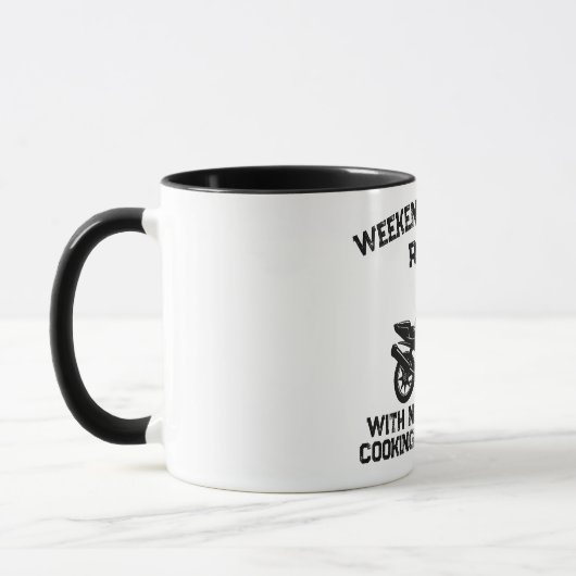 Weekend Forecast Riding... Grappige Motorfiets Mok (Links)