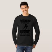Weekend Forecast Rugby With No Chance Funny Men Ga T-shirt (Voorkant volledig)