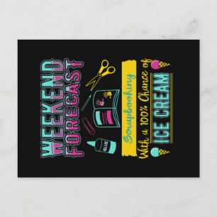 Weekend Forecast Scrapbooking en Ice Cream Aankondigingskaart