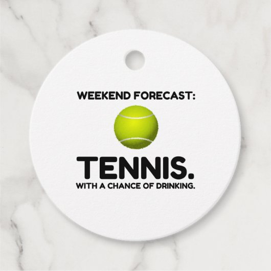 WEEKEND FORECAST TENNIS BEDANKJES LABELS (Voorkant)