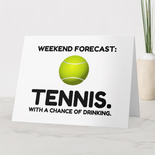 WEEKEND FORECAST TENNIS BEDANKKAART (Voorkant)