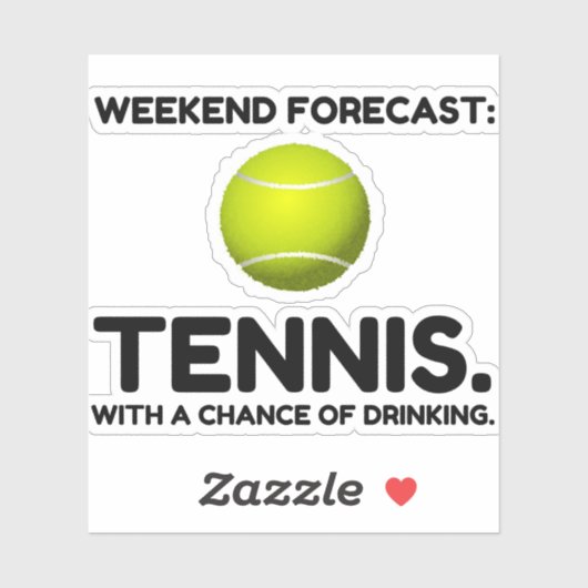 WEEKEND FORECAST TENNIS STICKER (Vel)