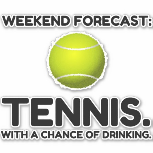 WEEKEND FORECAST TENNIS STICKER (Voorkant)