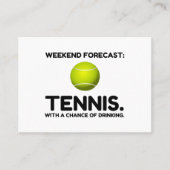 WEEKEND FORECAST TENNIS VISITEKAARTJE (Voorkant)