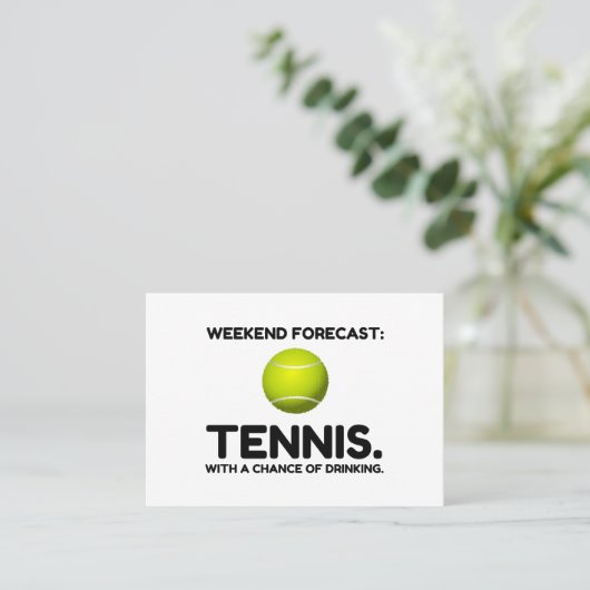 WEEKEND FORECAST TENNIS VISITEKAARTJE (Staand voorkant)