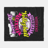Weekend Forecast Volleyball met kans op drinken Fleece Deken (Voorkant (Horizontaal))