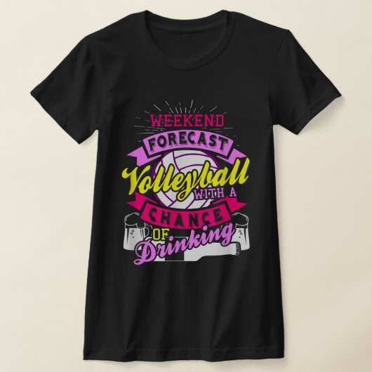 Weekend Forecast Volleyball met kans op drinken T-shirt (Laagn)