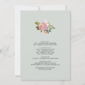 Weekend gekleurd Floral Bachelorette Kaart (Achterkant)