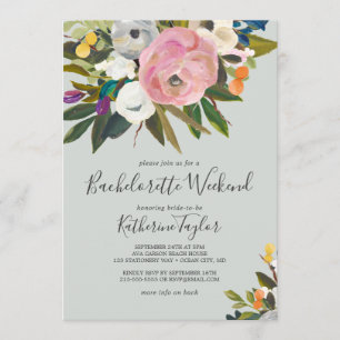 Weekend gekleurd Floral Bachelorette Kaart