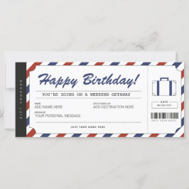 Weekend Getaway Birthday Gift Travel Voucher