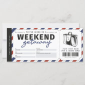 Weekend Getaway Gift Travel Ticket Voucher (Voorkant)
