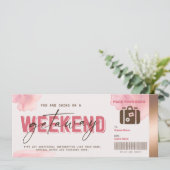 Weekend Getaway Gift Voucher Hotel Verblijf Ticket (Staand voorkant)