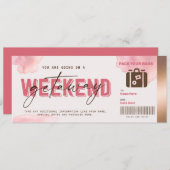 Weekend Getaway Gift Voucher Hotel Verblijf Ticket (Voorkant / Achterkant)