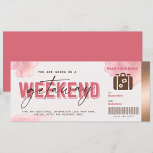 Weekend Getaway Gift Voucher Hotel Verblijf Ticket