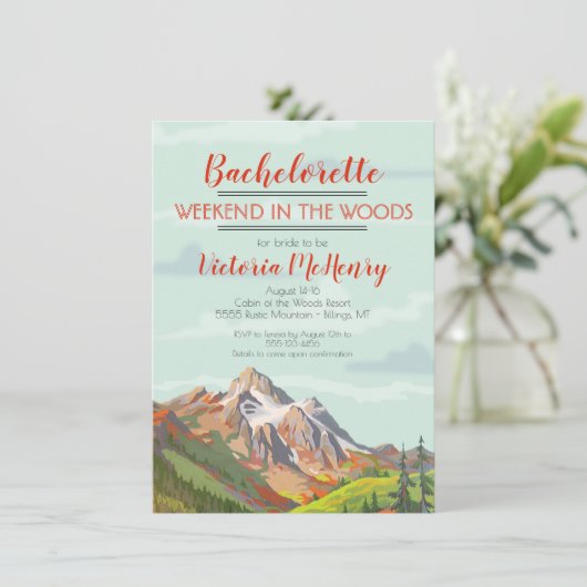 Weekend Getaway Mountain Bossen Kaart (Staand voorkant)