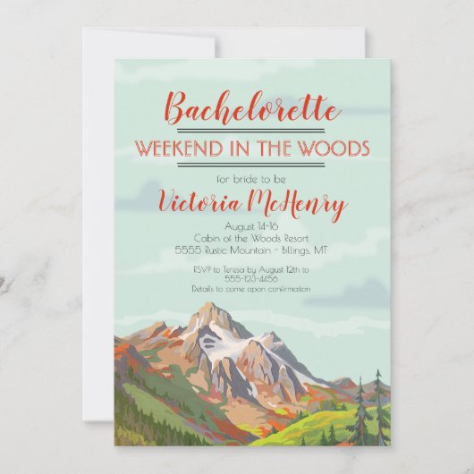 Weekend Getaway Mountain Bossen Kaart (Voorkant)