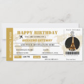Weekend Getaway Verjaardag Boarding Pass Ticket In Kaart (Voorkant)