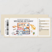 Weekend Getaway Voucher Kaart (Voorkant / Achterkant)