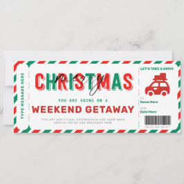 Weekend Getaway Voucher-kerstcadeautje
