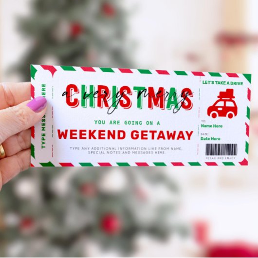 Weekend Getaway Voucher-kerstcadeautje