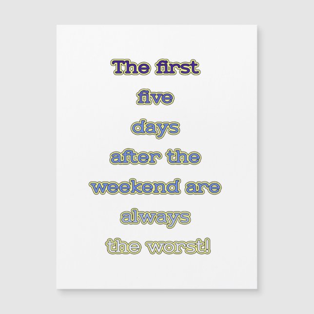 Weekend grappige tekst (Voorkant)
