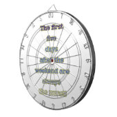 Weekend grappige tekst dartbord (Voorkant Rechts)