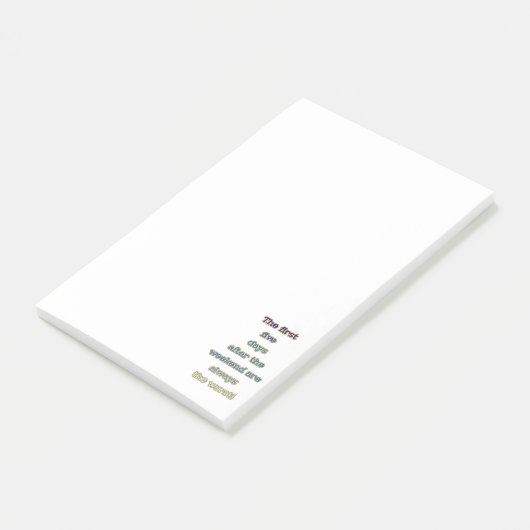 Weekend grappige tekst post-it® notes (Schuin)