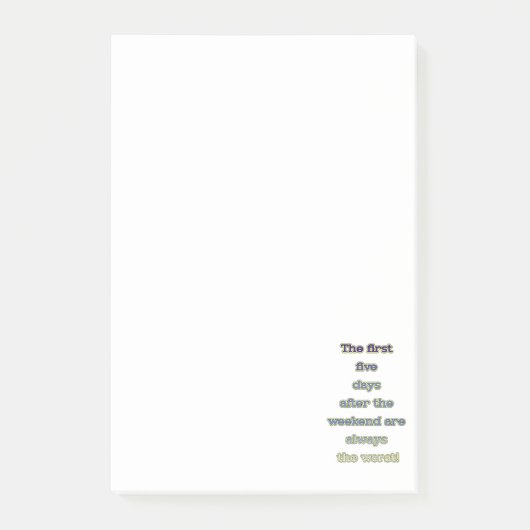 Weekend grappige tekst post-it® notes (Voorkant)