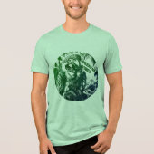 Weekend Green Graphic T-shirt Tri-Blend Shirt (Voorkant)