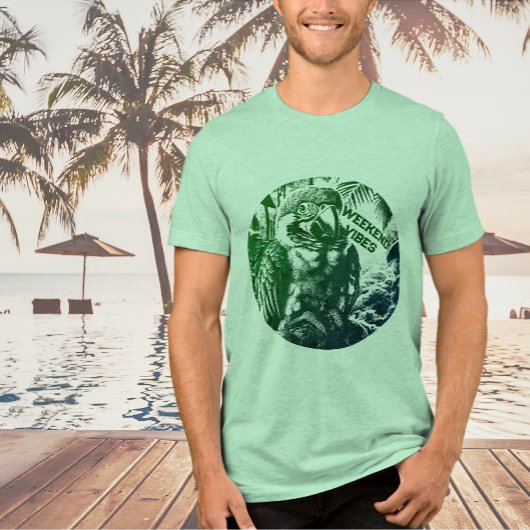 Weekend Green Graphic T-shirt Tri-Blend Shirt