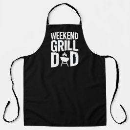 Weekend Grill Dad Funny BBQ Schort