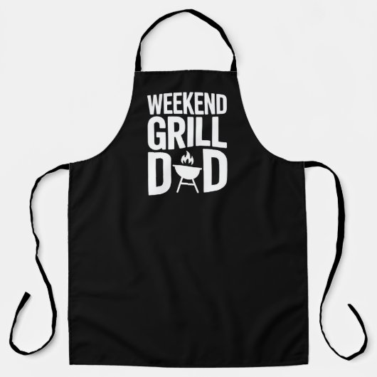 Weekend Grill Dad Funny BBQ Schort (Voorkant)