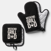 Weekend Grill Papa Funny BBQ Ovenwant & Pannenlap Set (Voorkant / Achterkant)